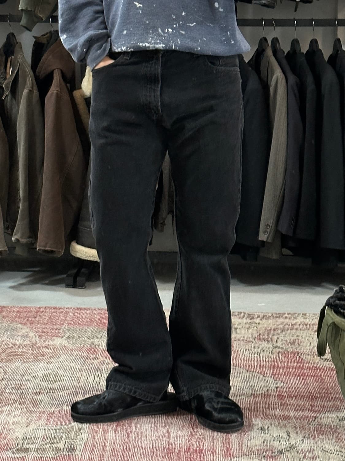 00's 리바이스 517 블랙 부츠컷 플레어진 상품이미지8