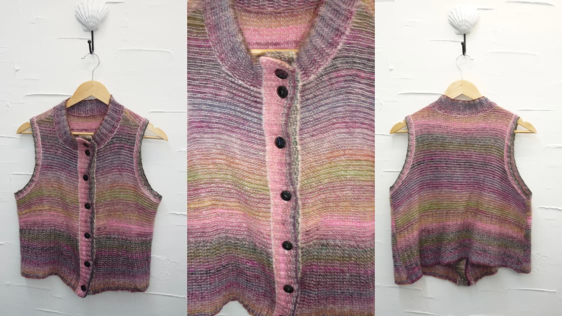 Blush fade knit vest 상품이미지4