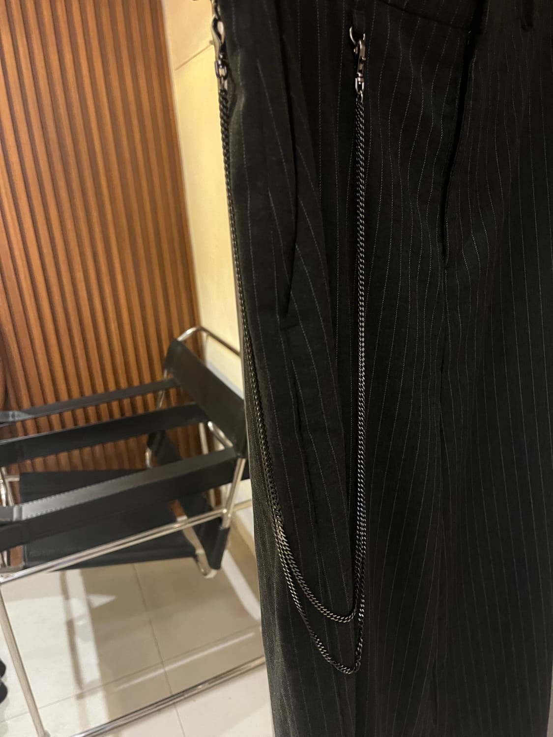 언더마이카 체인슬랙스 그레이 상품이미지3