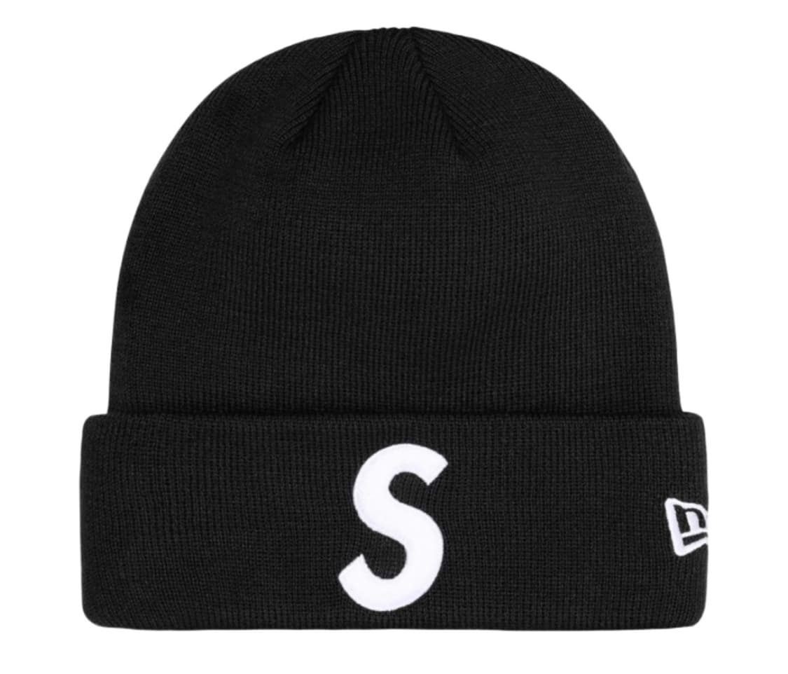 슈프림 뉴에라 S 로고 비니 블랙 상품이미지1