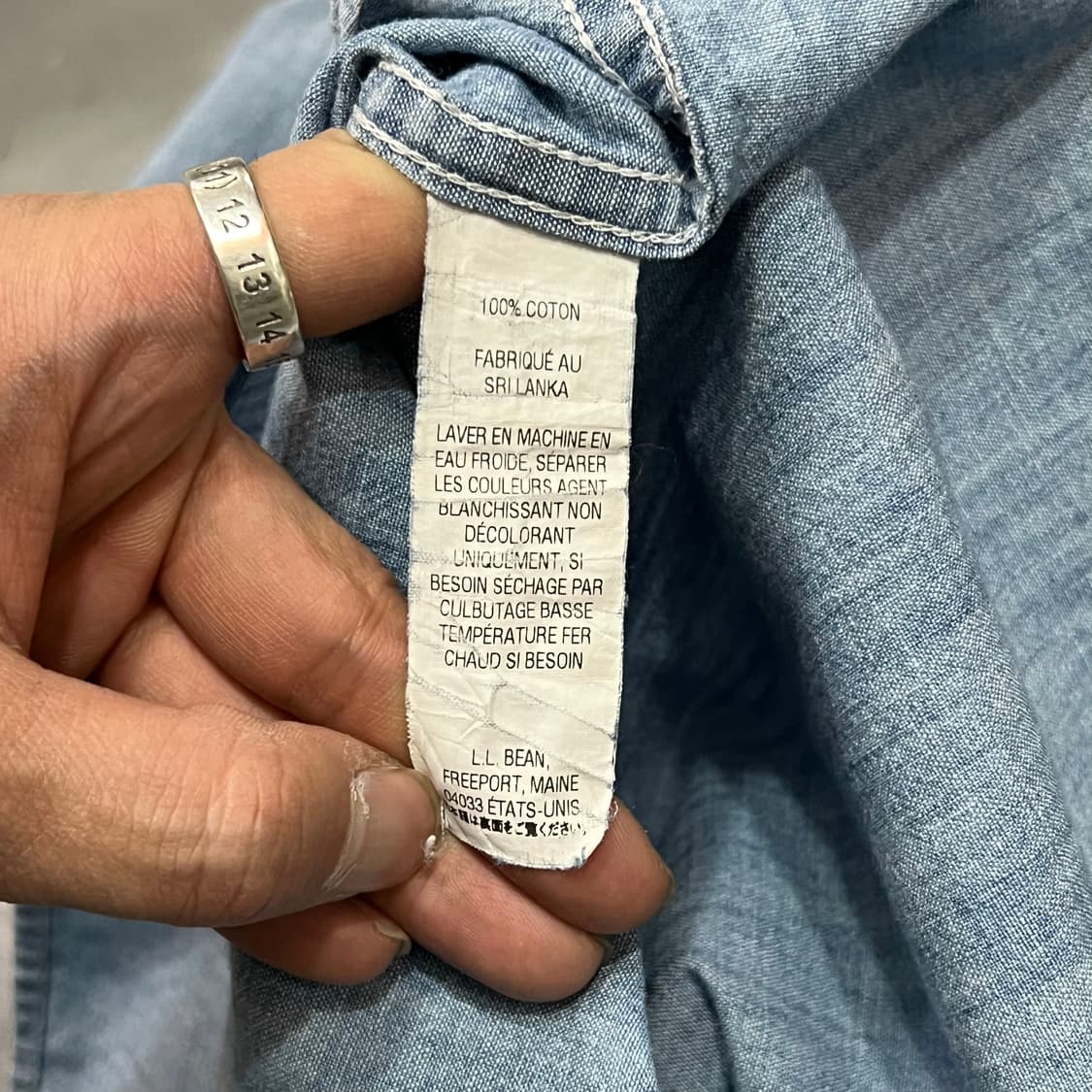  엘엘빈 워크 데님 셔츠 y14671 상품이미지7