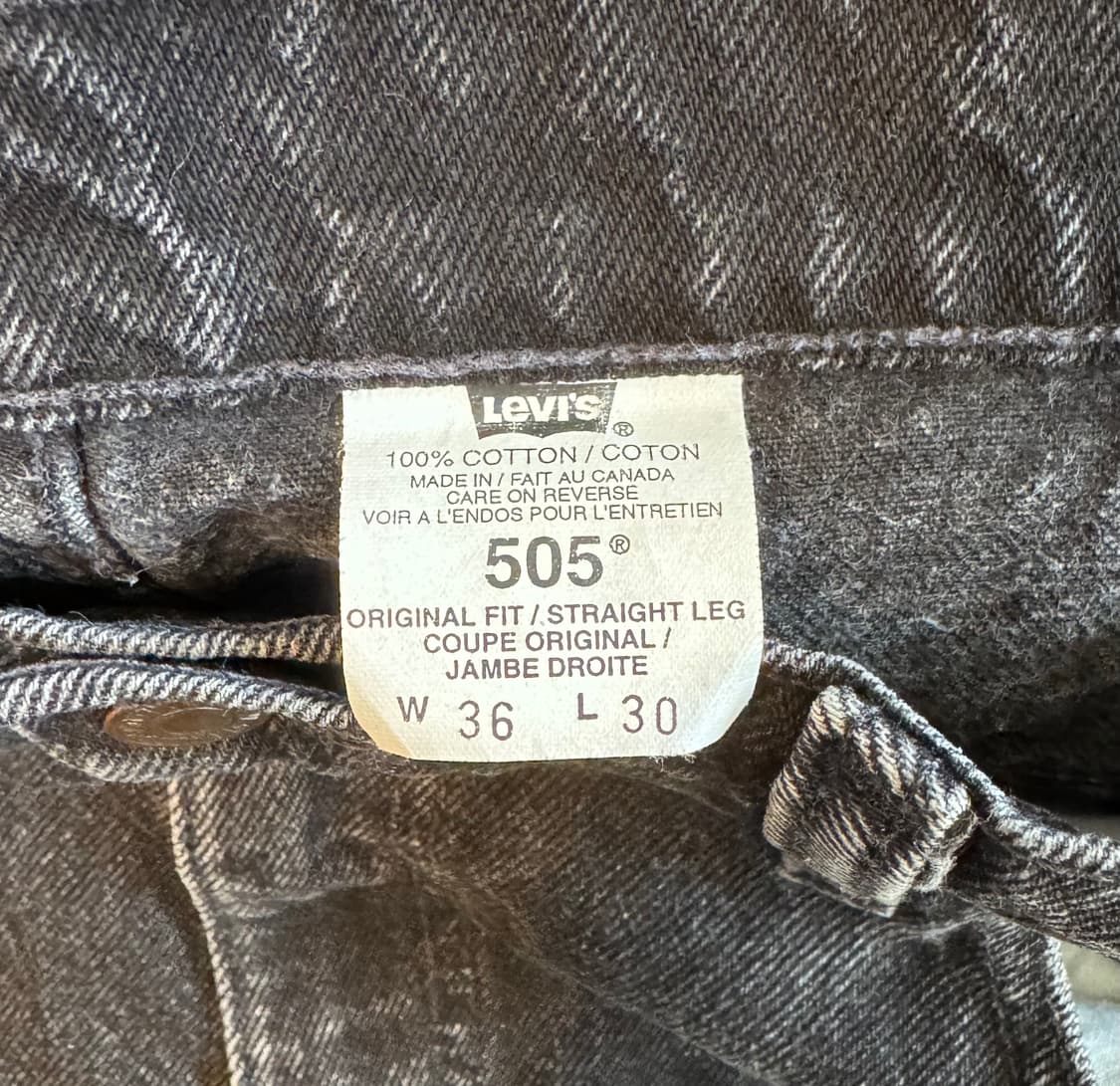 90s 빈티지 505 블랙 진 데님 36(34~35) 655 상품이미지4