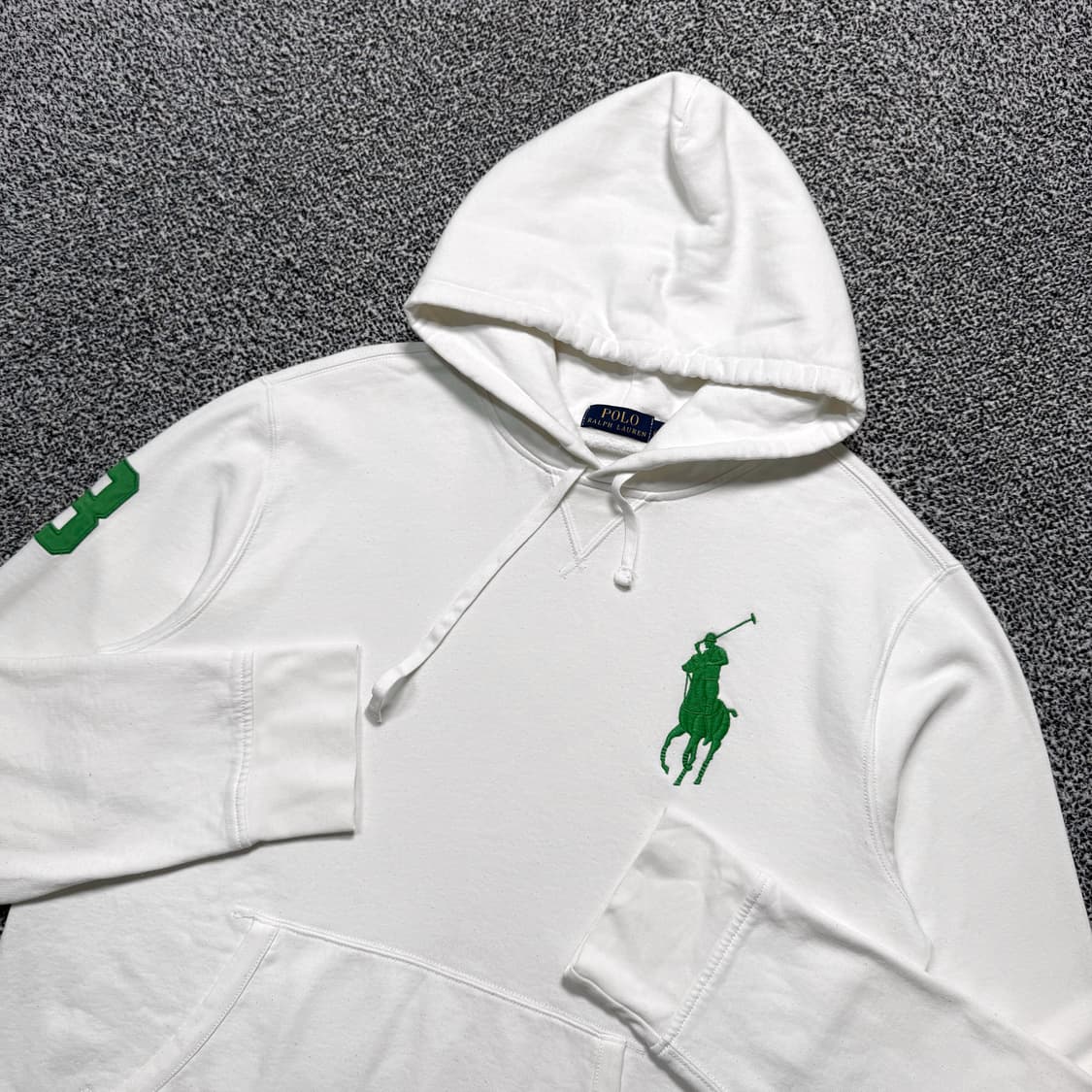 Name : 폴로 랄프로렌 그린 빅포니 화이트컬러 후드티 :)  상품이미지2