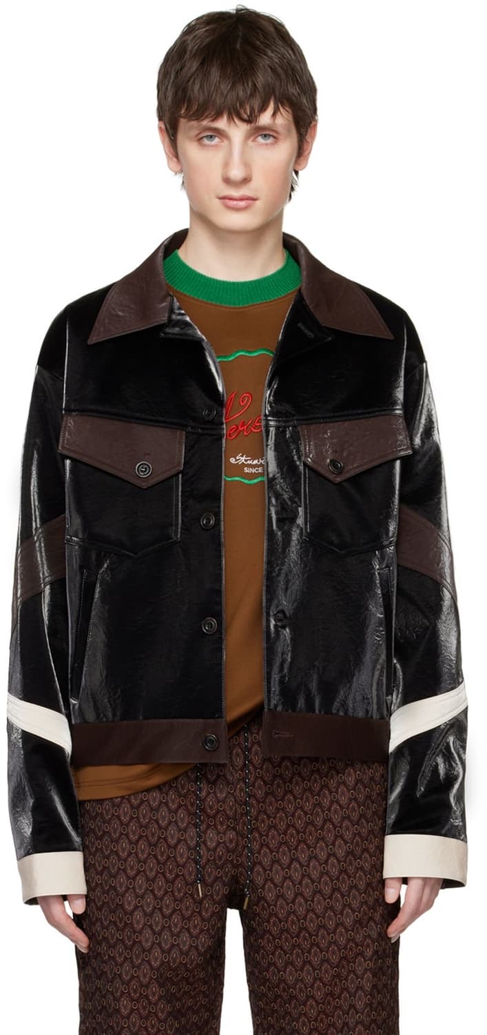 XL) 앤더슨벨 폭스 레더 트러커 자켓 상품이미지1