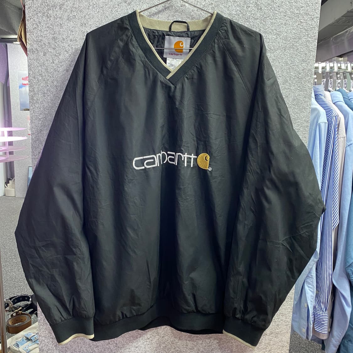 칼하트 올드스쿨 빅로고 블랙 웜업 B3617 상품이미지2