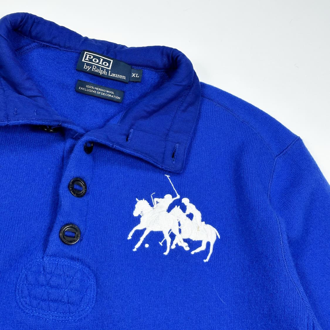 폴로 랄프로렌 클래식 빅포니 메리노울 버튼 니트 XL 상품이미지3