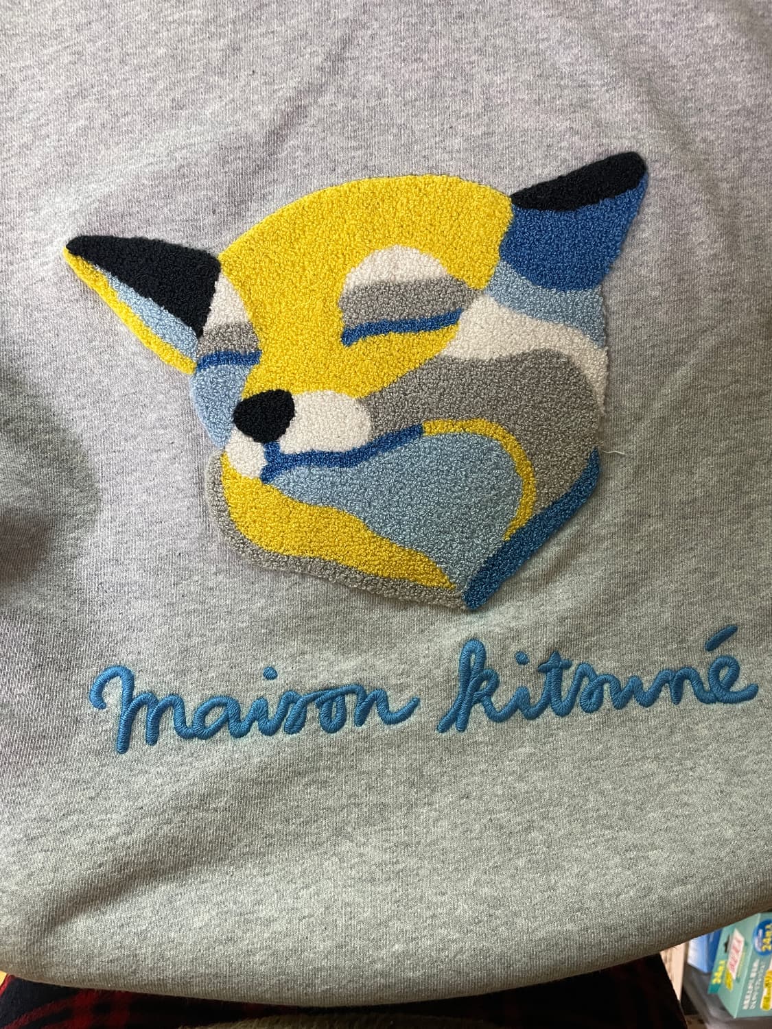 메종 키츠네 빅헤드 자수 그레이 맨투맨 상품이미지3