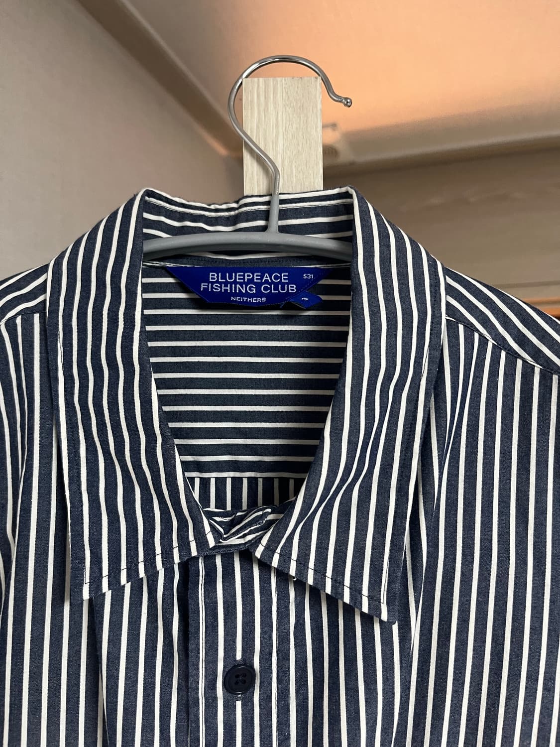 네이더스 핑크 다이드 스트라이프 셔츠 상품이미지2