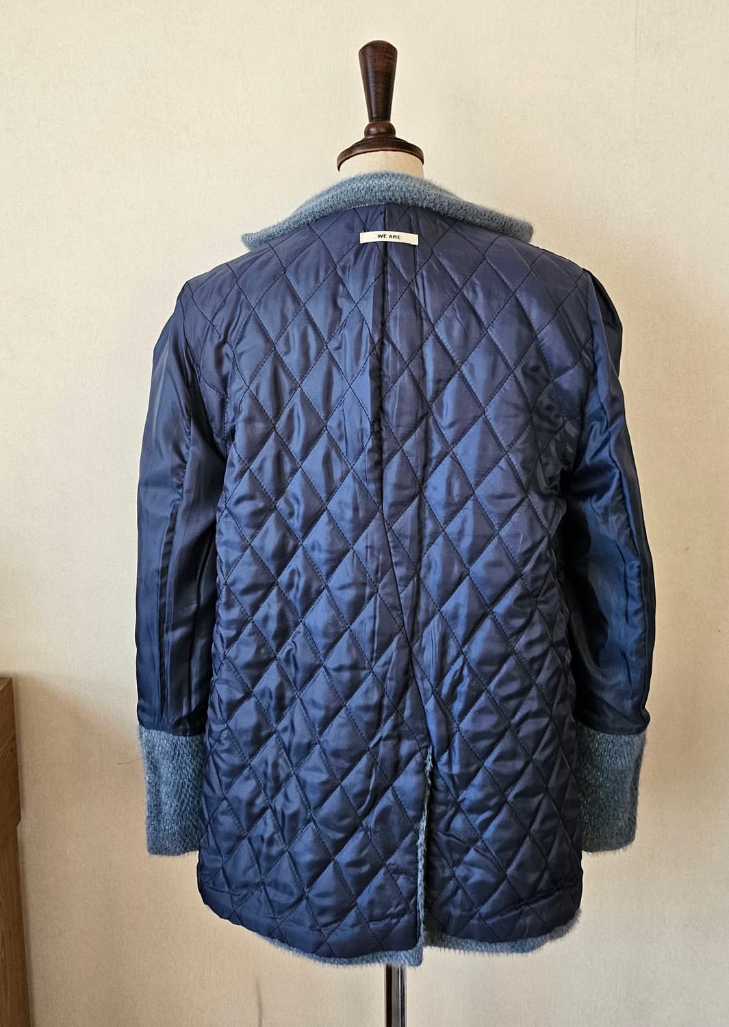 봄 블루 누빔 패딩안감 자켓 골드 버튼 클래식 자켓 44~66 상품이미지8