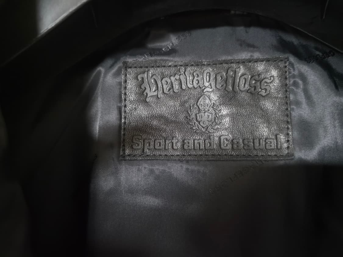 25fw 헤리티지플로스 크레스트 레더 필드 자켓/블랙 사이즈 M(105) 상품이미지3
