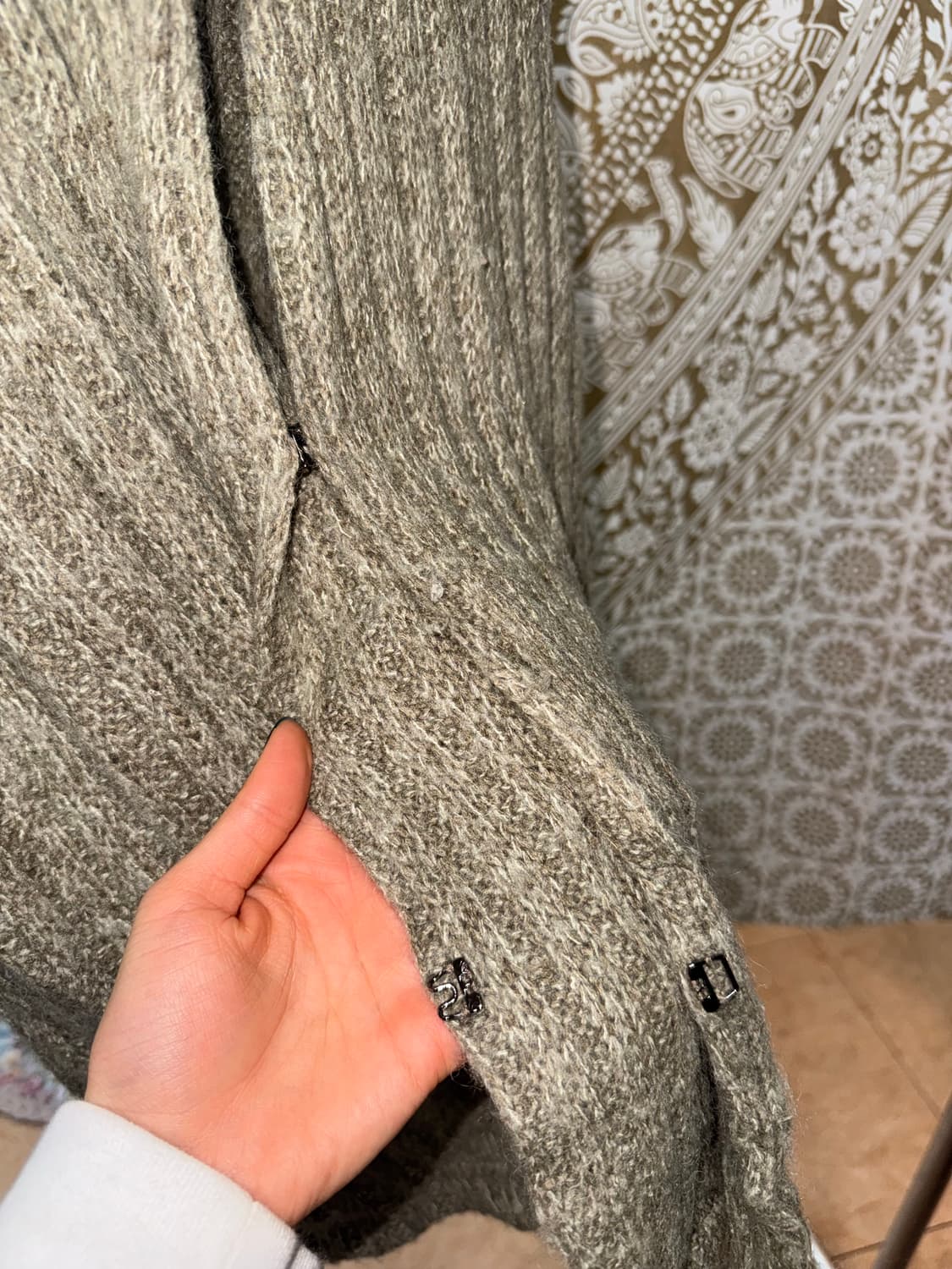 BNX 빈티지 여성 니트 후드 베스트 자켓  상품이미지7