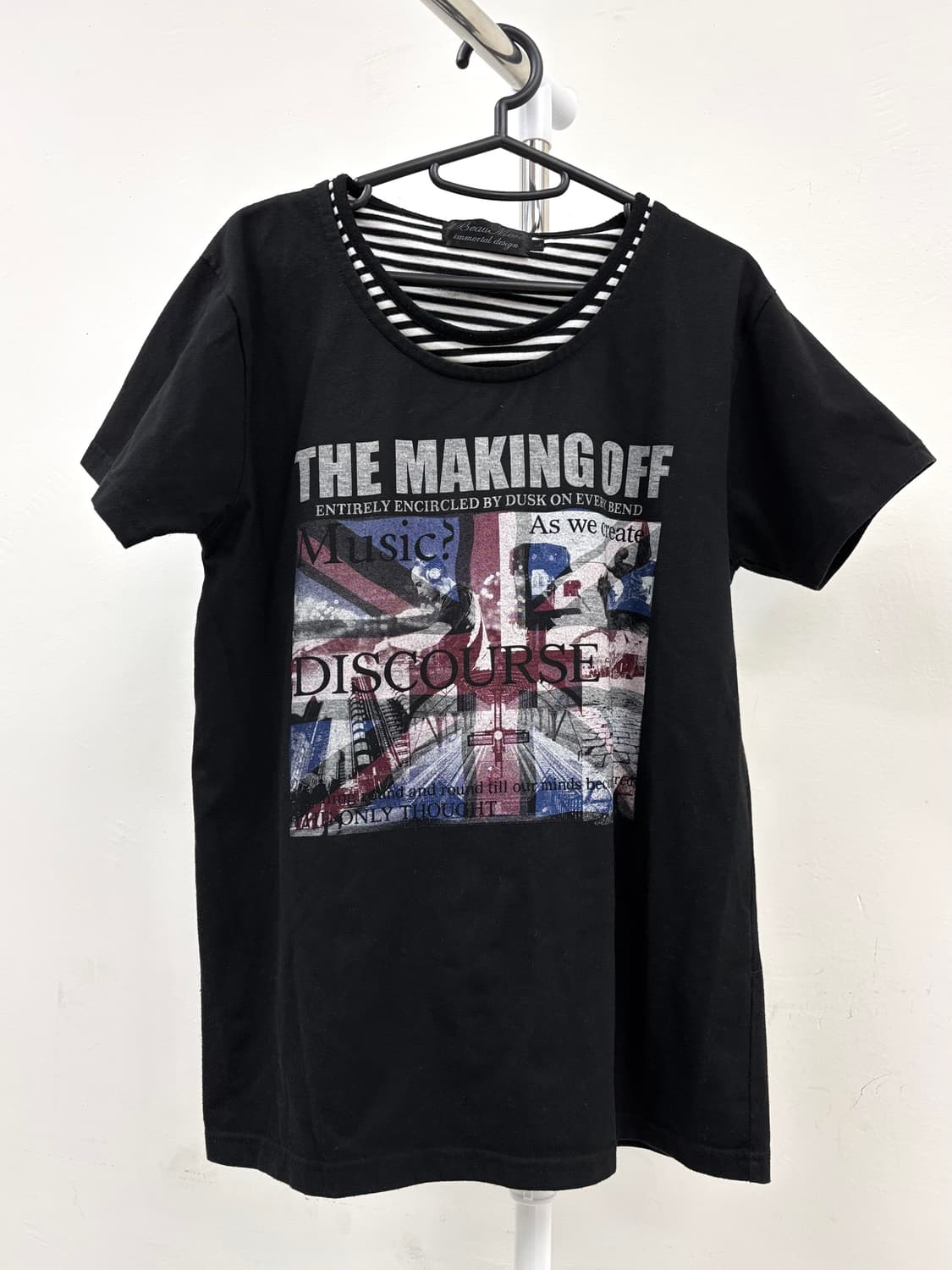 빈티지 블랙 펑크 y2k 반팔 상품이미지4