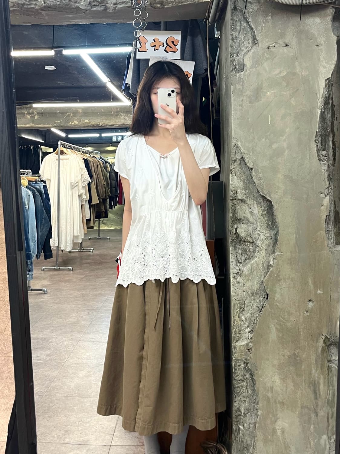 빈티지 펀칭 블라우스 화이트 #csz4093 상품이미지2