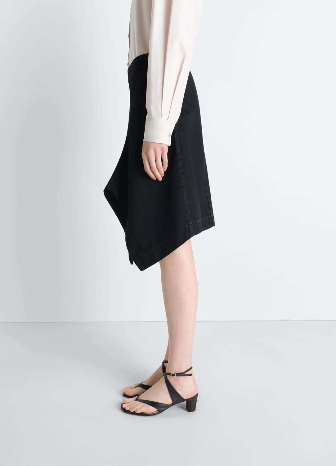 [38]르메르 26ss ASYMMETRIC 데님 스커트/블랙 상품이미지3