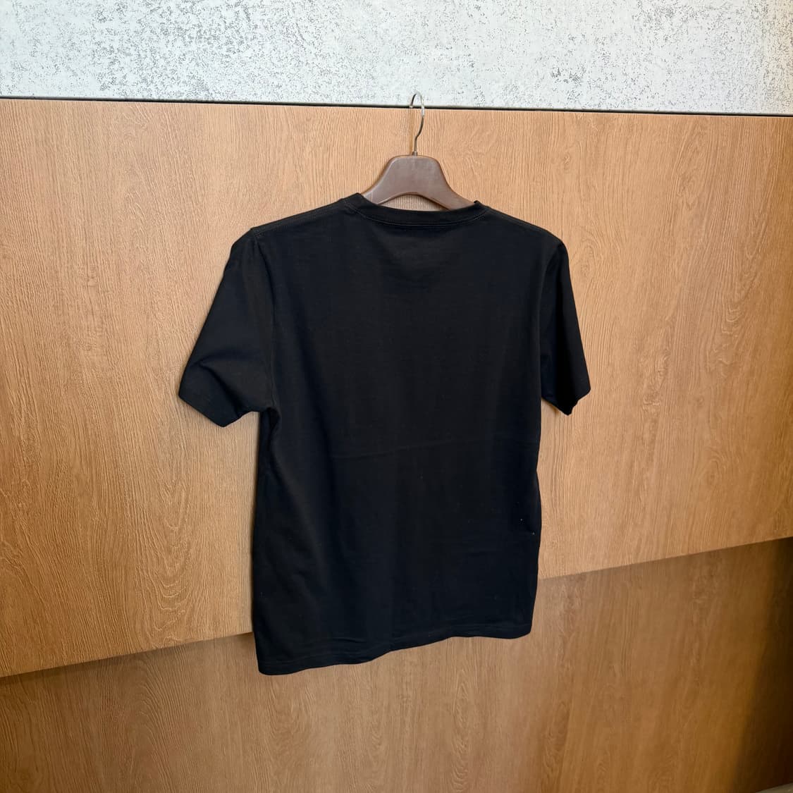 빈티지 반팔 티셔츠 레터링 프린트 디테일 레귤러핏 블랙 상품이미지2