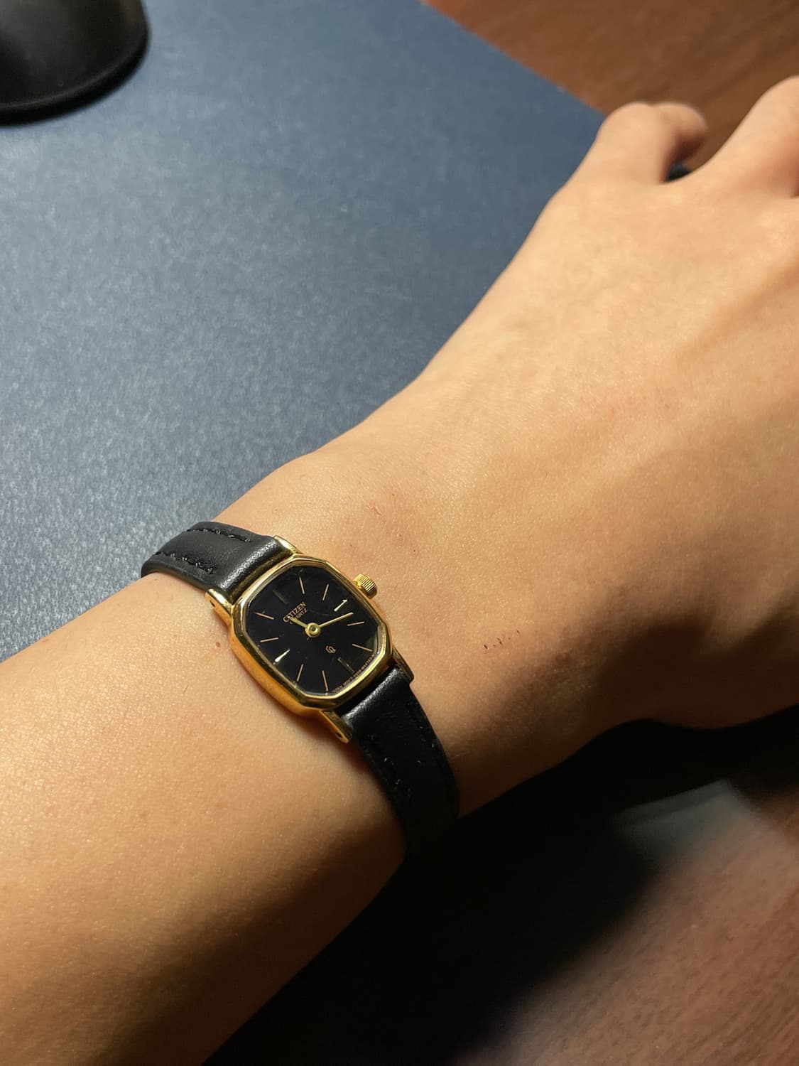 빈티지 시티즌 쿼츠 레더 시계 상품이미지2