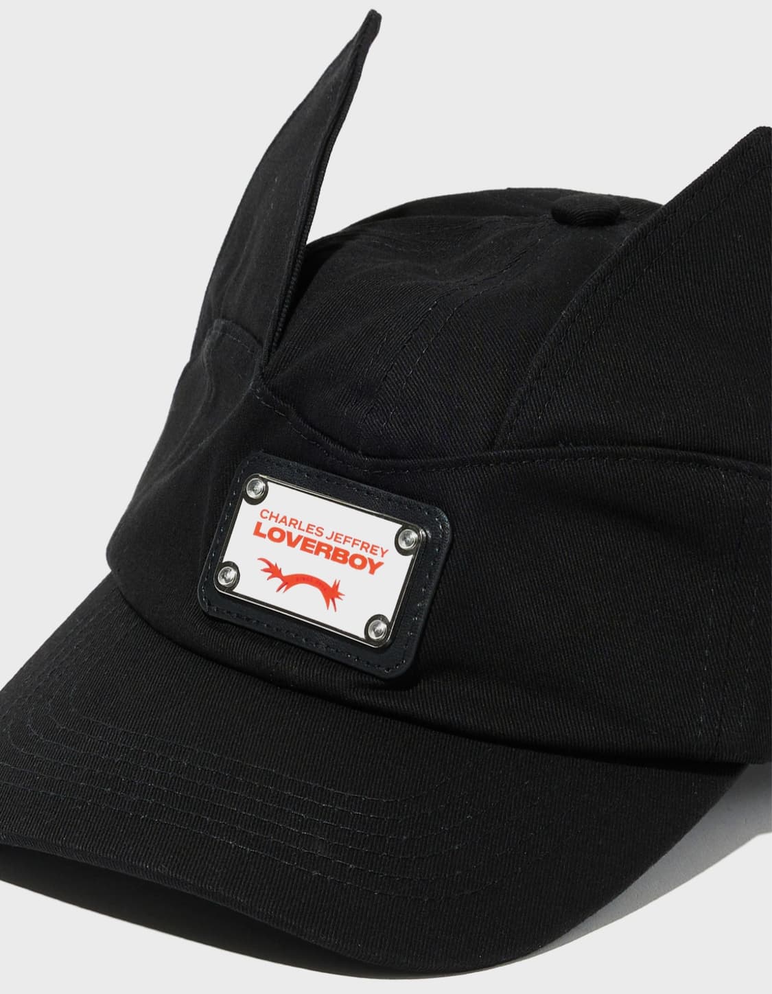 [찰스 제프리 러버보이]고양이귀 이어 캡 블랙 새제품 상품이미지4