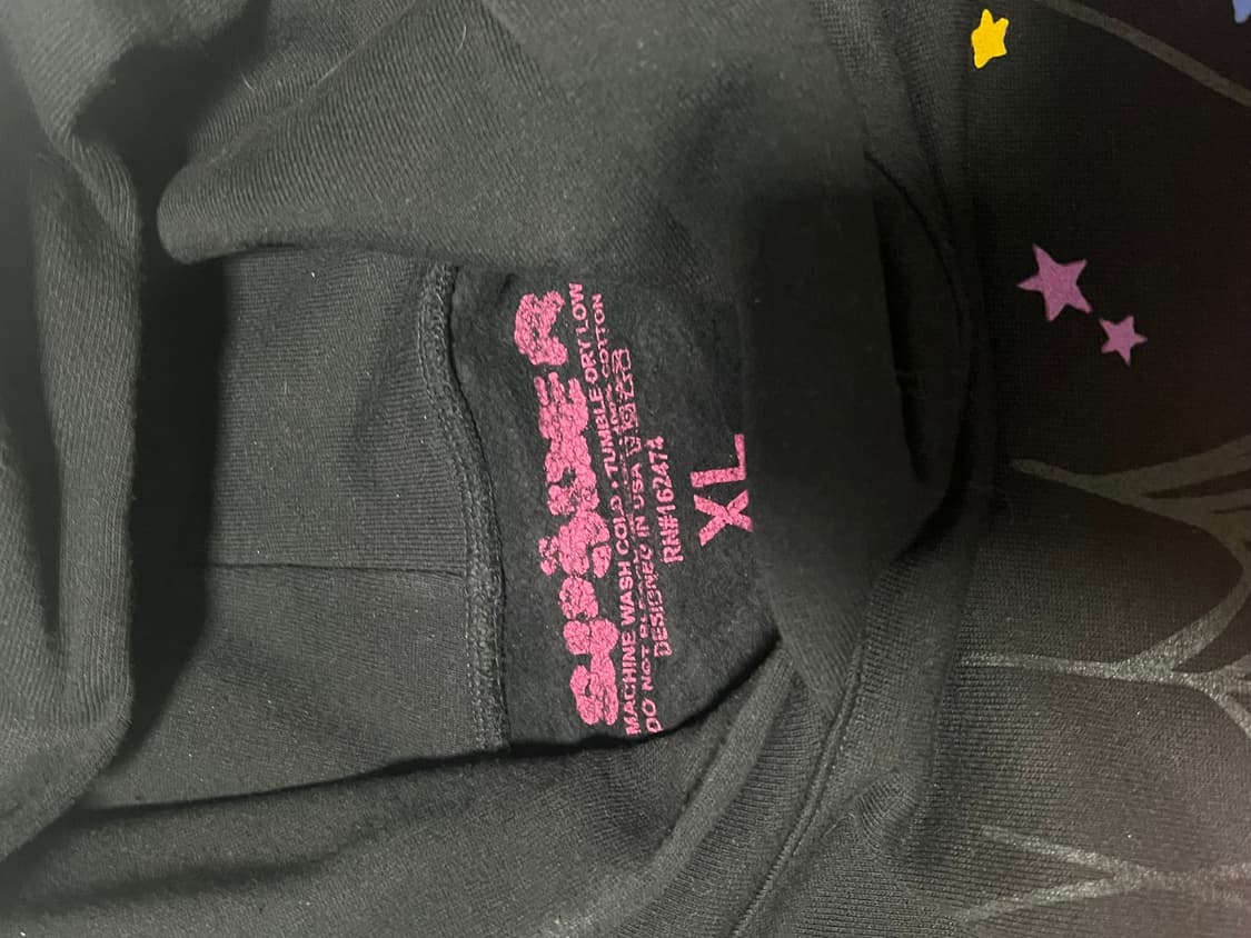 OG Sp5der 후드 블랙 XL 상품이미지3