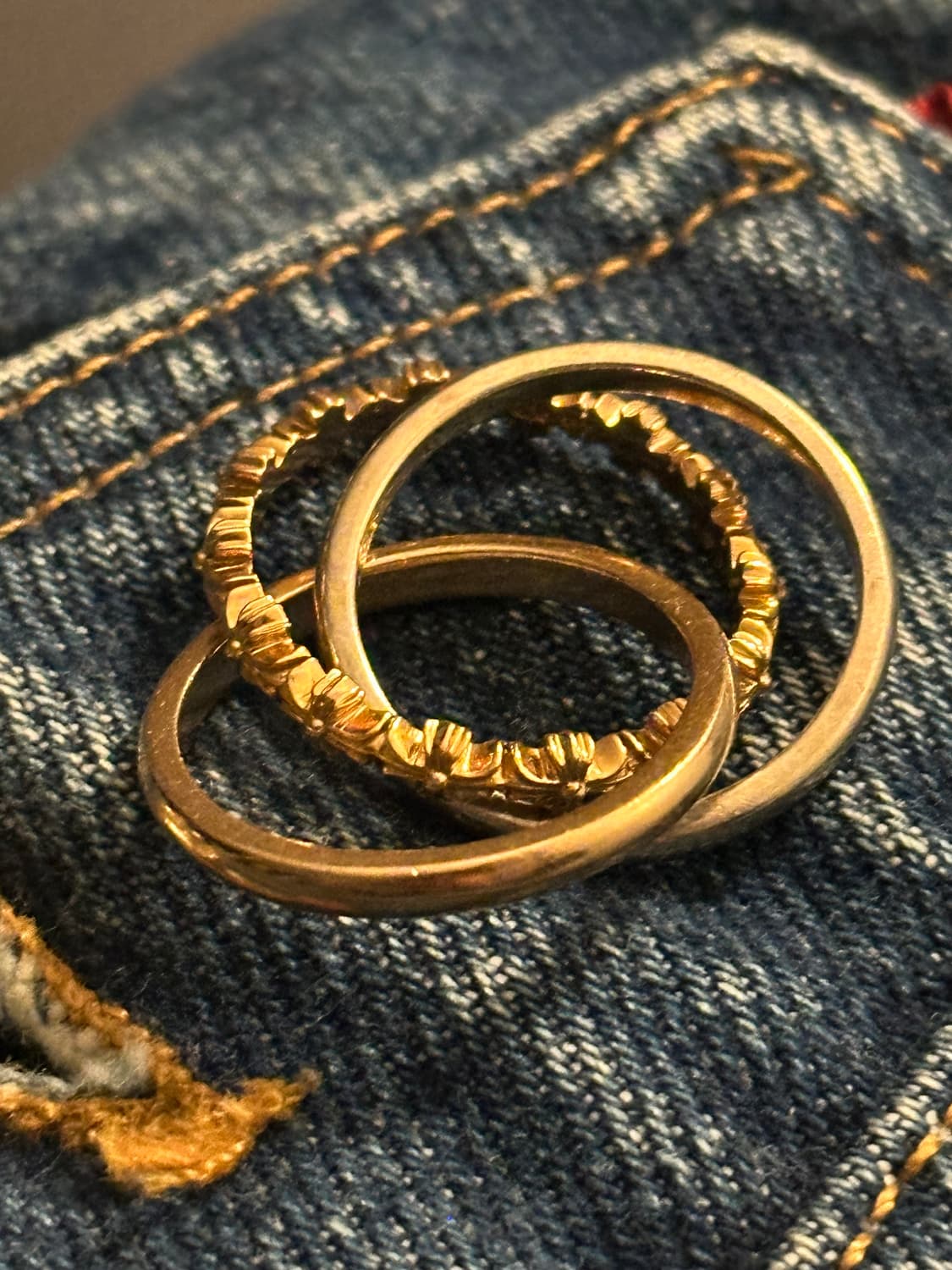 크롬하츠 22k 골드 타이니 트리플 밴드 링 상품이미지2