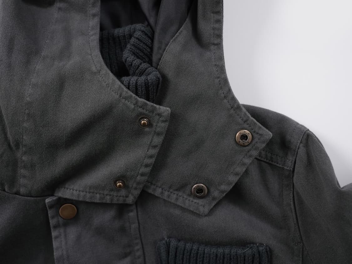 라뮤에 차콜 빈티지 워싱 후드 밴딩 자켓 상품이미지3