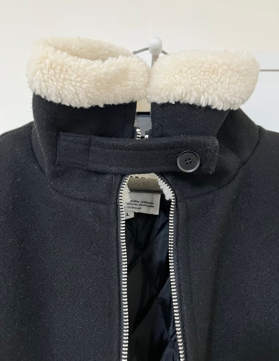 베테제 보아 플리스 바시티 무톤자켓(블랙) 상품이미지5