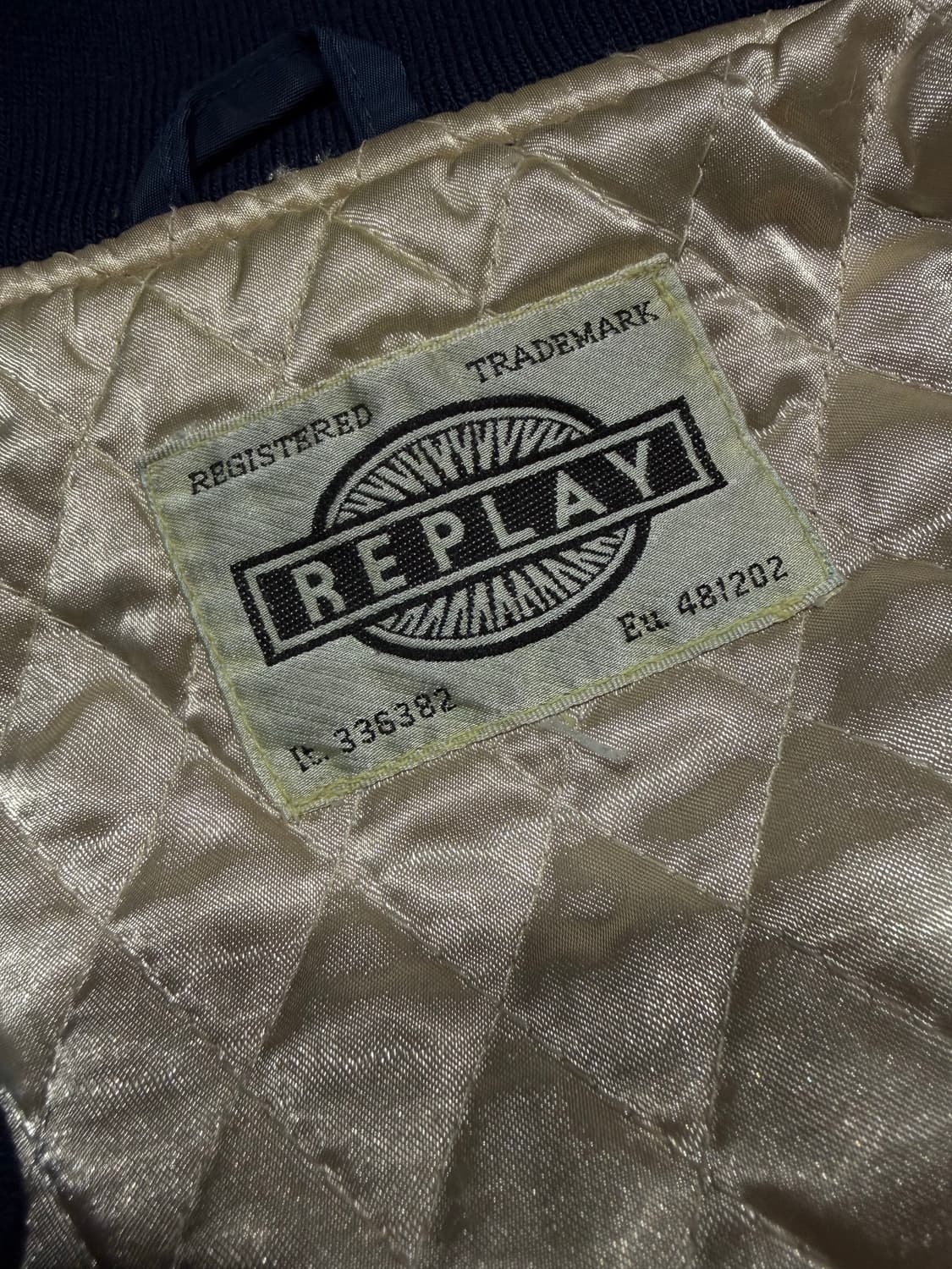 Replay 리플레이 빈티지 레더 나일론 바시티 자켓 상품이미지5