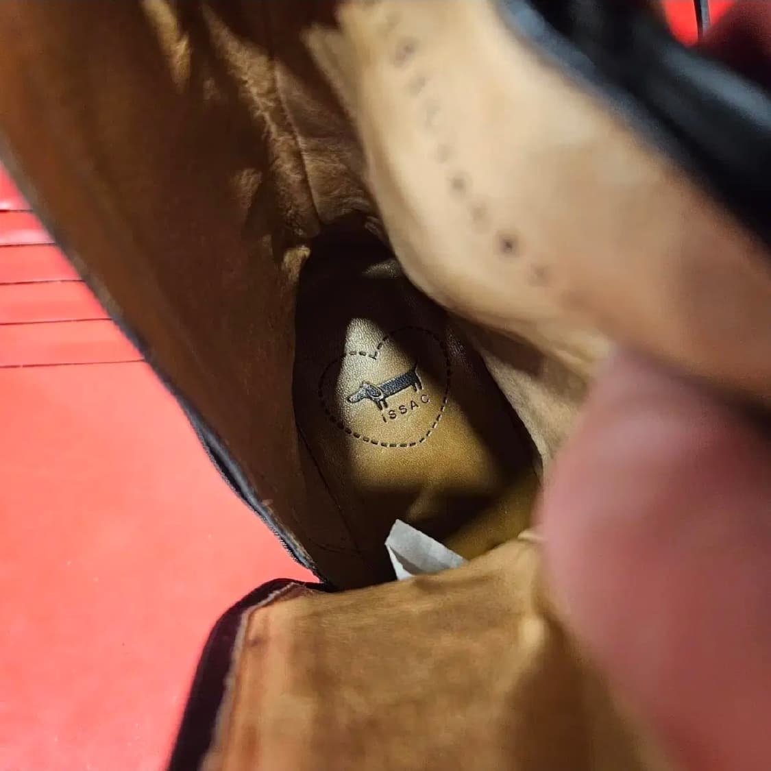 이삭(issac) 리본 밴드 스트렙 레더 앵클 부츠 230 size 상품이미지8