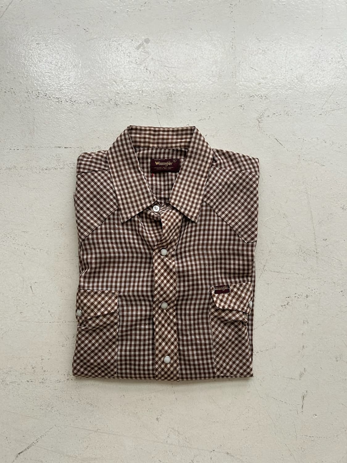 80's vtg Wrangler check  Western shirt. 상품이미지10