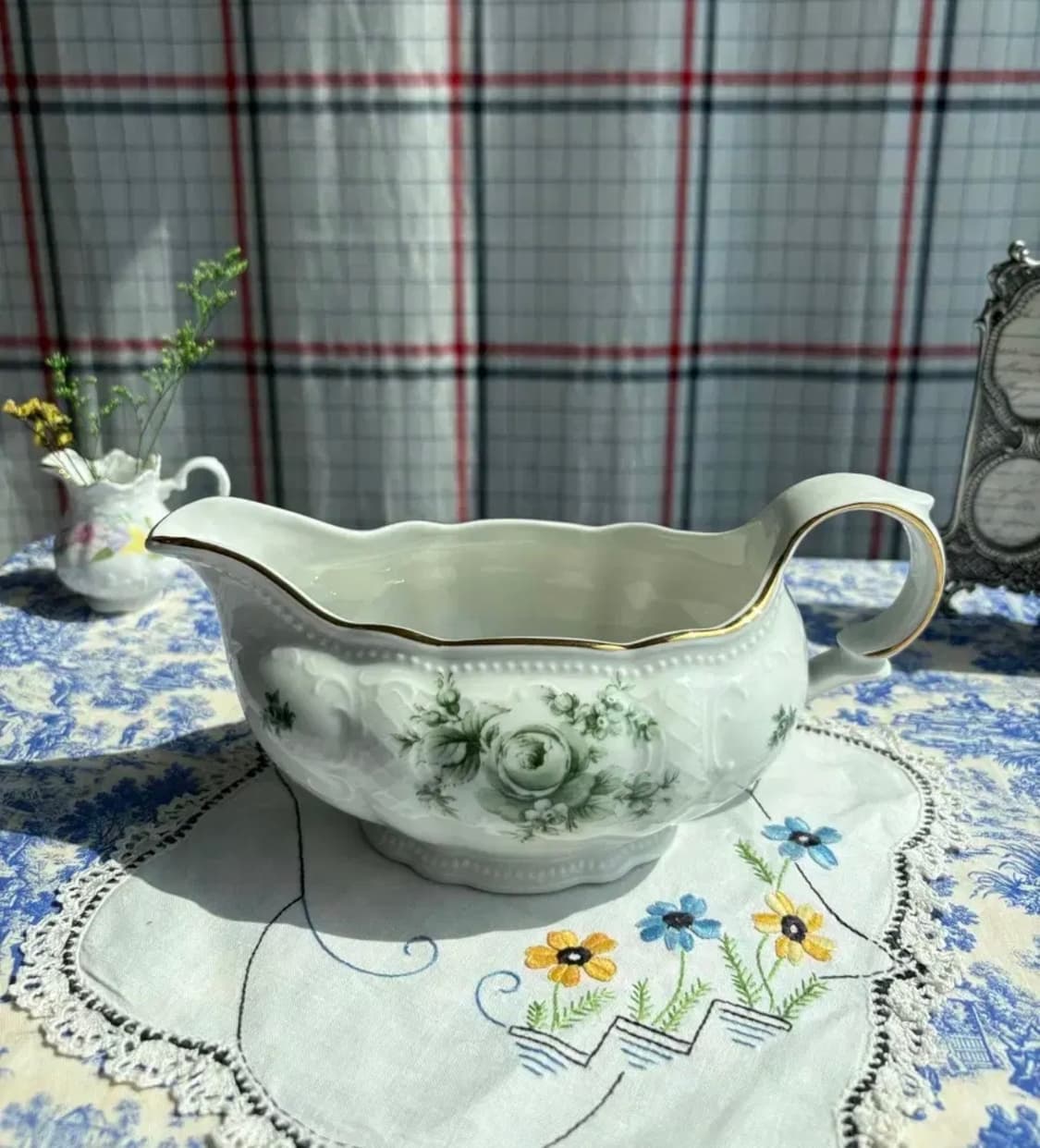 독일 빈티지 젤트만바이덴 바바리아 비엔나로즈 그레이비 소스보트 상품이미지2