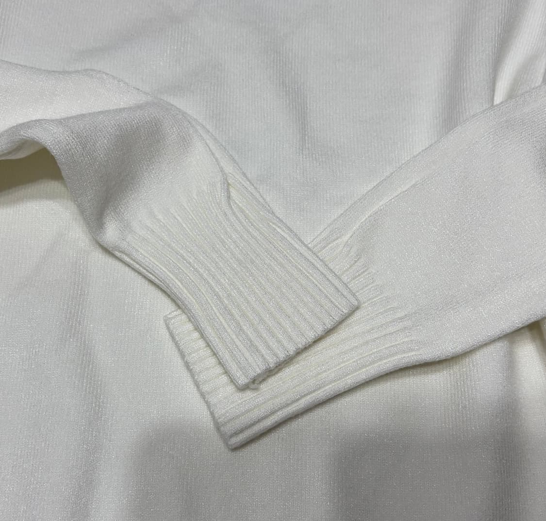 화이트 목폴라 니트 새상품 상품이미지4