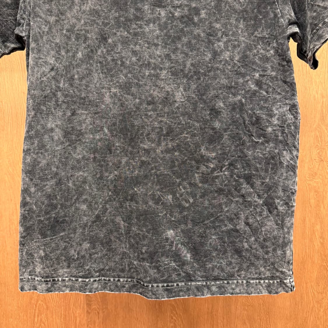 알렉산더왕 로고 프린트 애시드 워싱 반팔 티셔츠 스트릿 캐주얼 블랙 상품이미지5