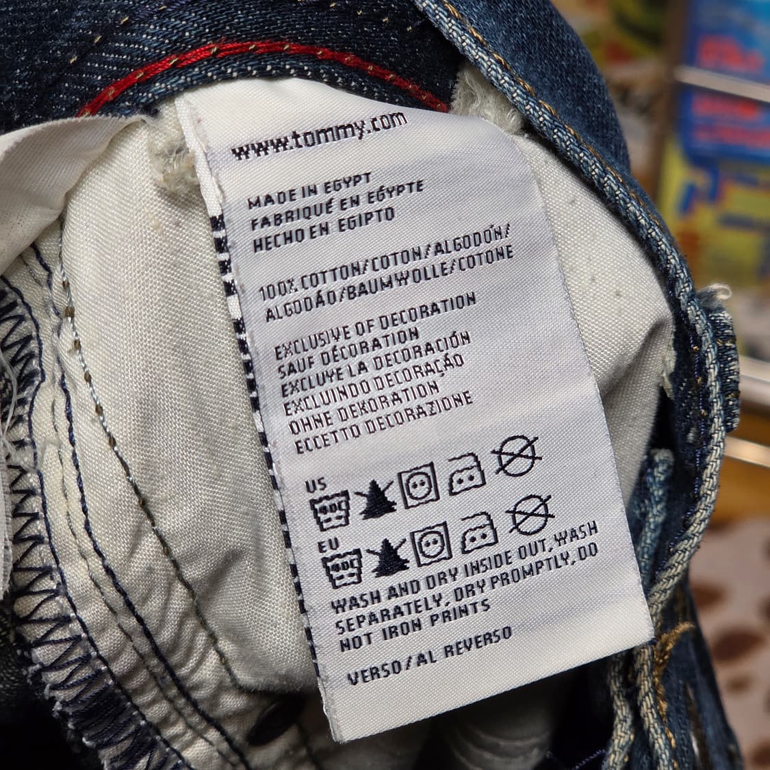 타미힐피거 로우라이즈 진청 데님 팬츠 상품이미지9