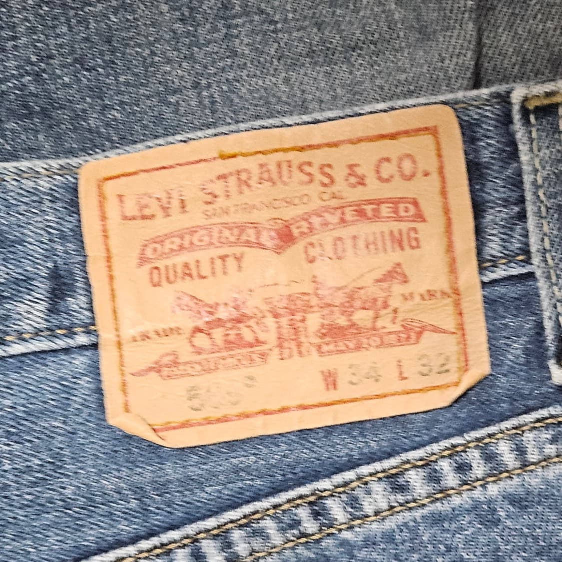 Levis 리바이스 569 루즈 스트레이트 찢청바지 데미지 워싱 데님팬츠 상품이미지5