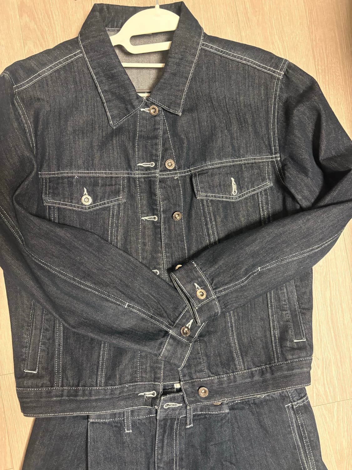 데님 청자켓 셋업 상품이미지1