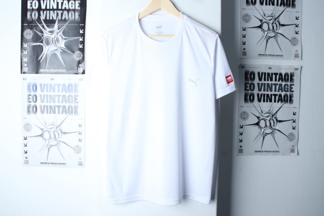 (L-XL) 퓨마 반팔 티셔츠 기능성 화이트 스몰로고-7BA8 상품이미지2