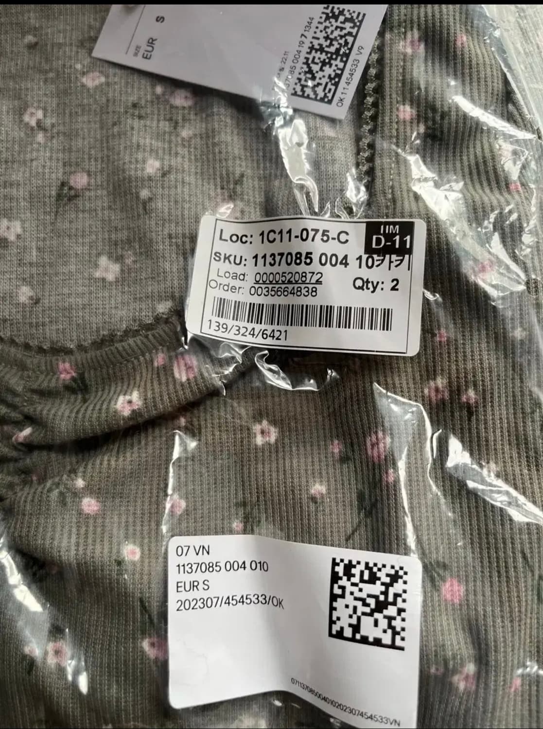 H&M 플로랄 바디콘 원피스 s 새상품 상품이미지6