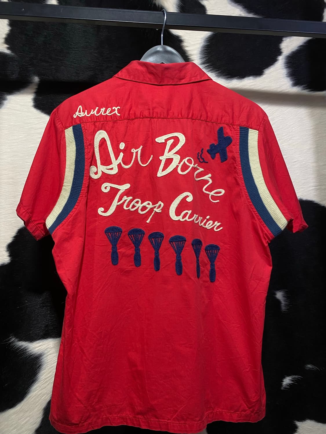 Avirex 자수디테일 니트배색 반팔 셔츠 상품이미지7