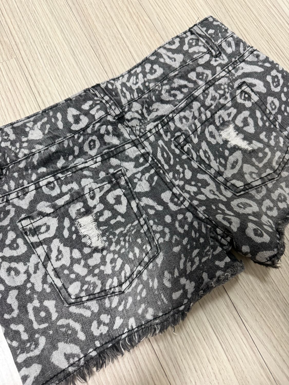 레오파드 숏팬츠 갸루 오네갸루 Y2K 펑크 고스  상품이미지4