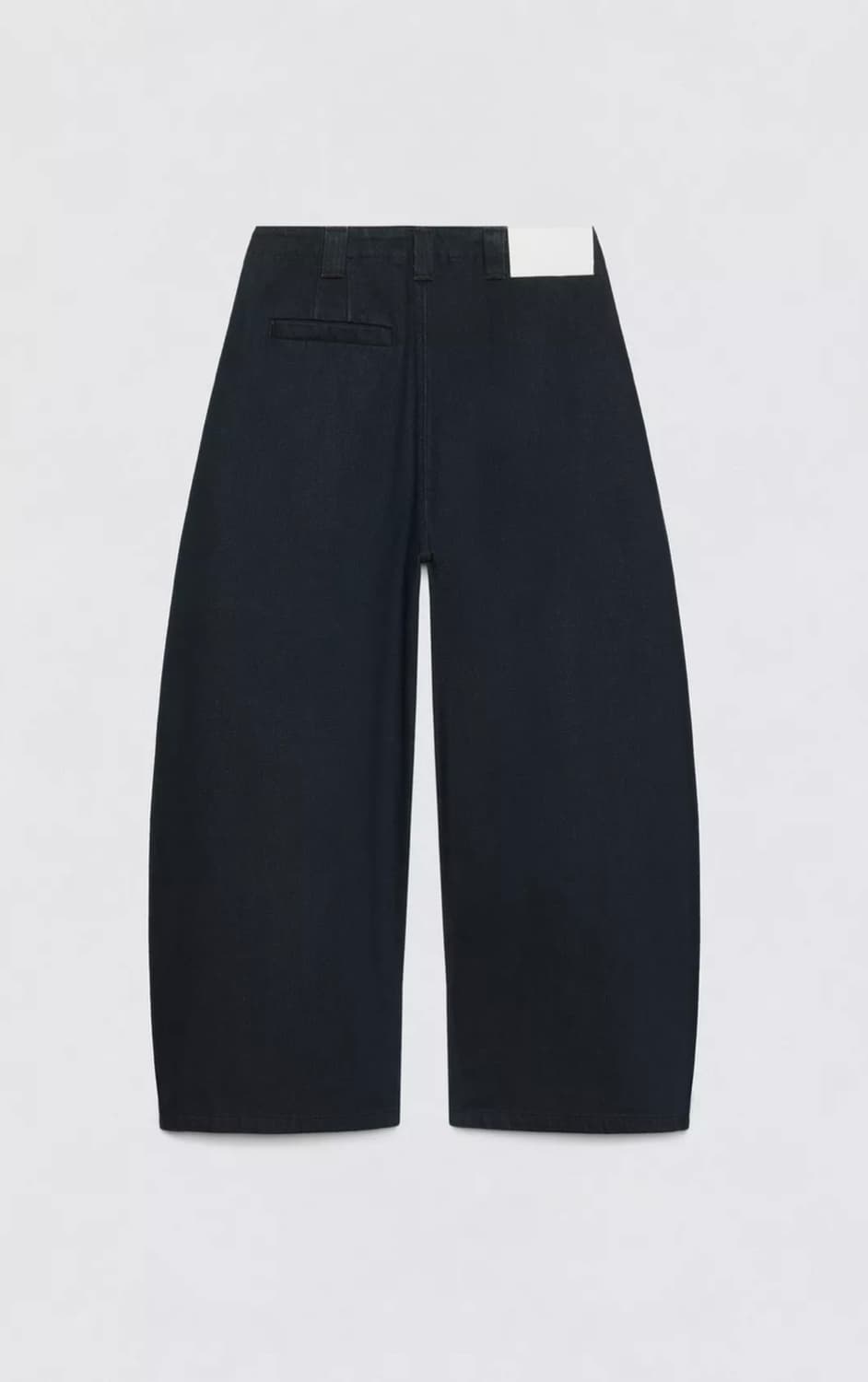 자라 와이드 레그 블랙 플랫 프론트 진 데님팬츠 34 상품이미지6