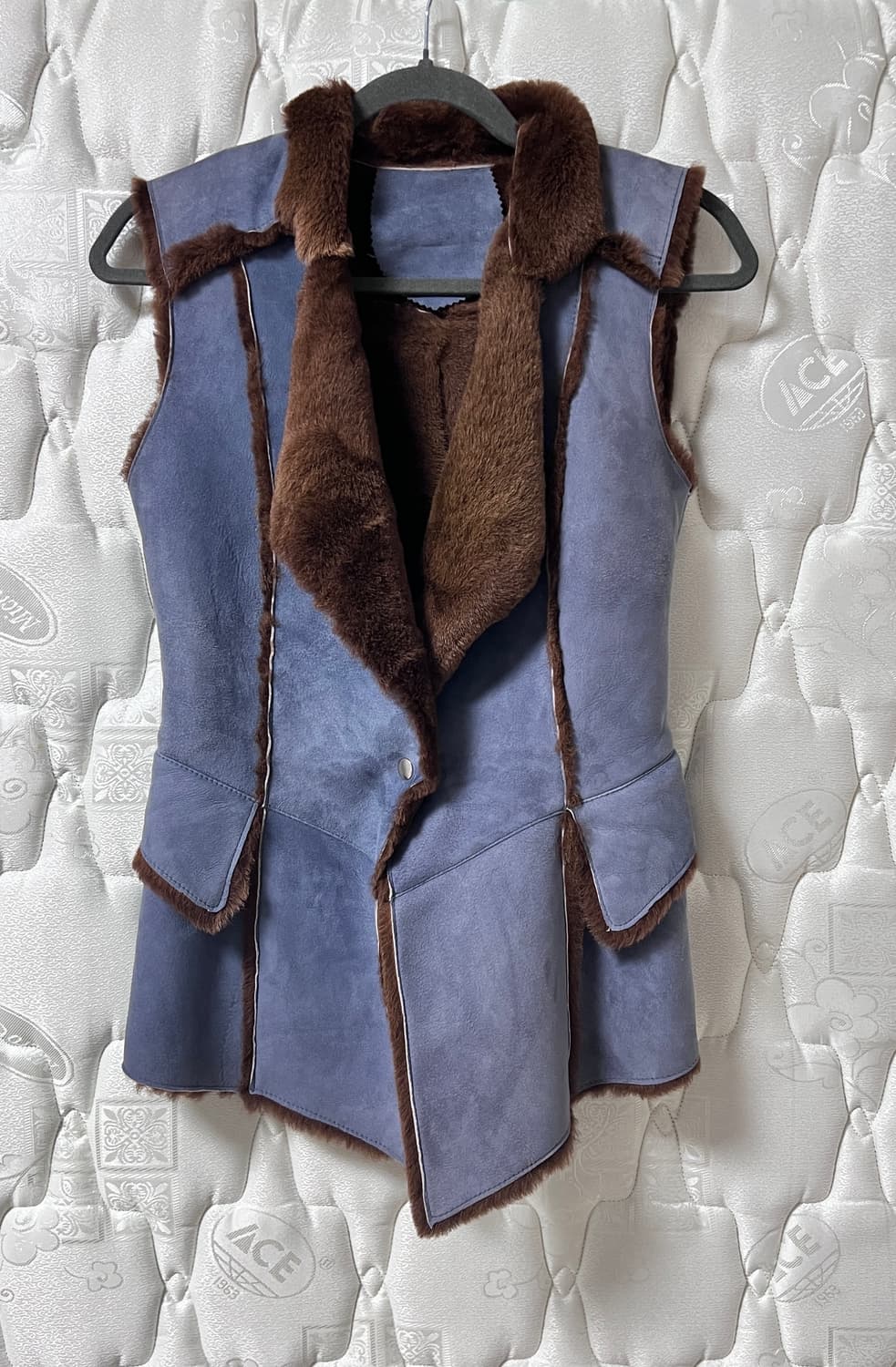 스웨이드 무스탕 퍼 베스트 조끼 66호 상품이미지1