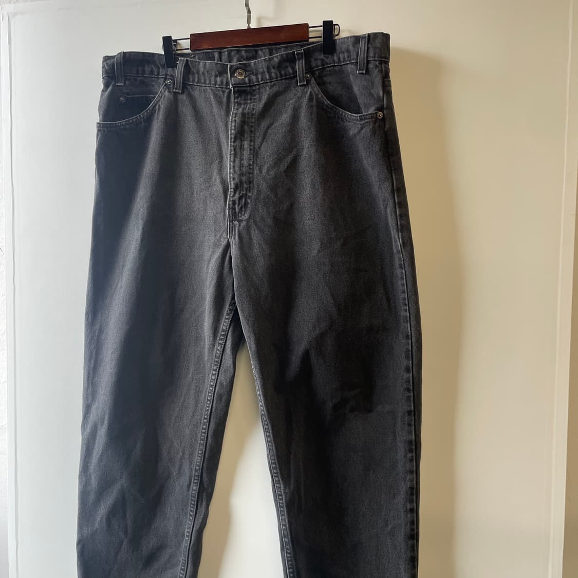 90s 리바이스550 흑청데님팬츠 USA 상품이미지3