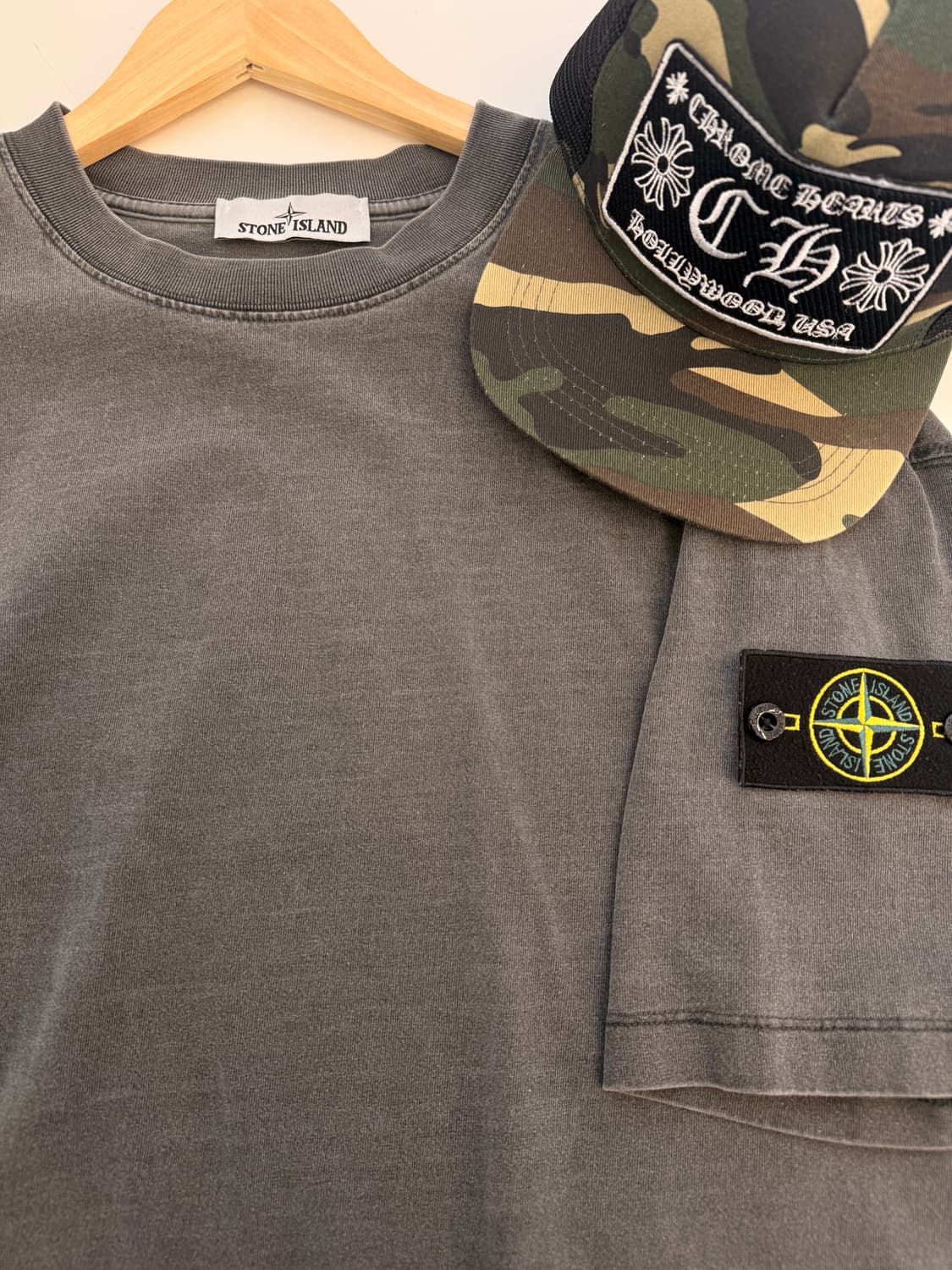 스톤( Stone Island )  워싱 반팔티 상품이미지1