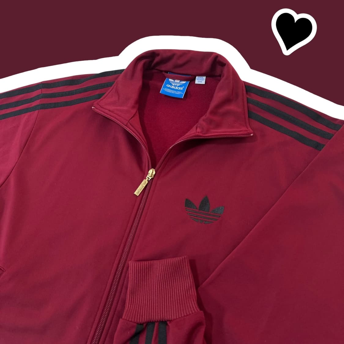 아디다스 버건디 파이어버드 트랙탑 져지 상품이미지1