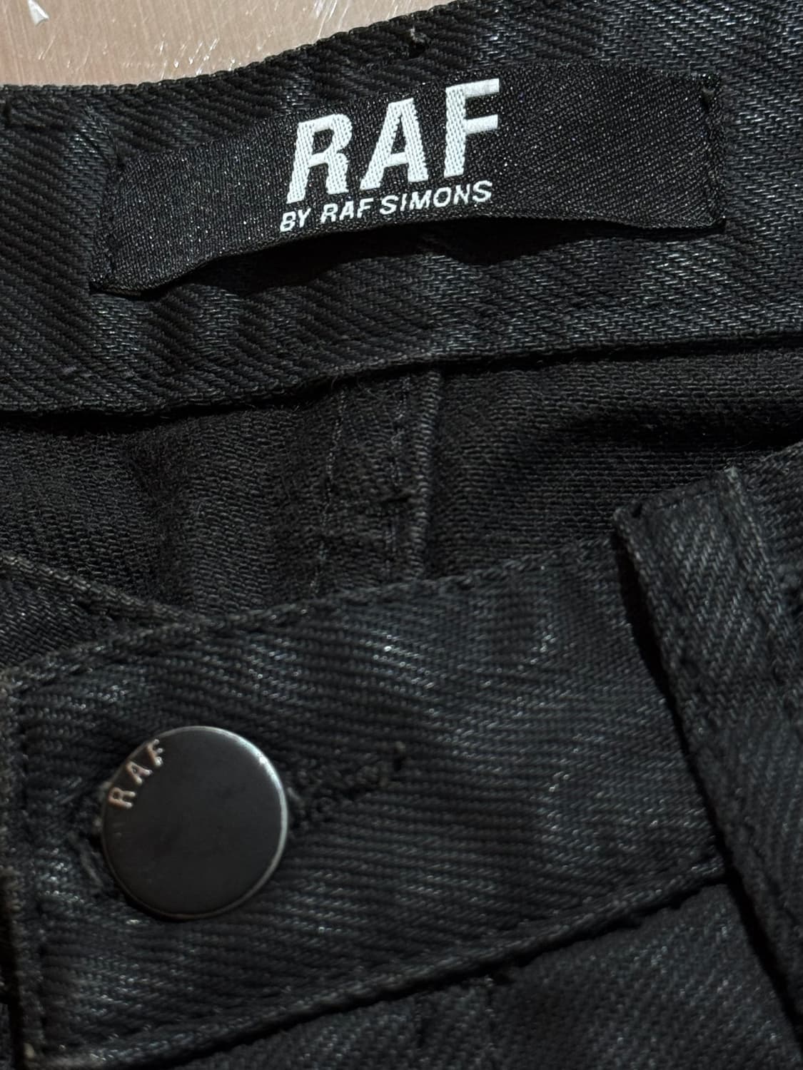 라프시몬스 슬림 블랙 코팅 데님 s 상품이미지5