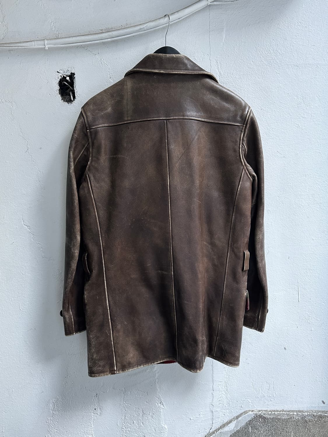 90's 빈티지 폴로 레더 카코트 폴로 블루택 레더자켓 상품이미지4