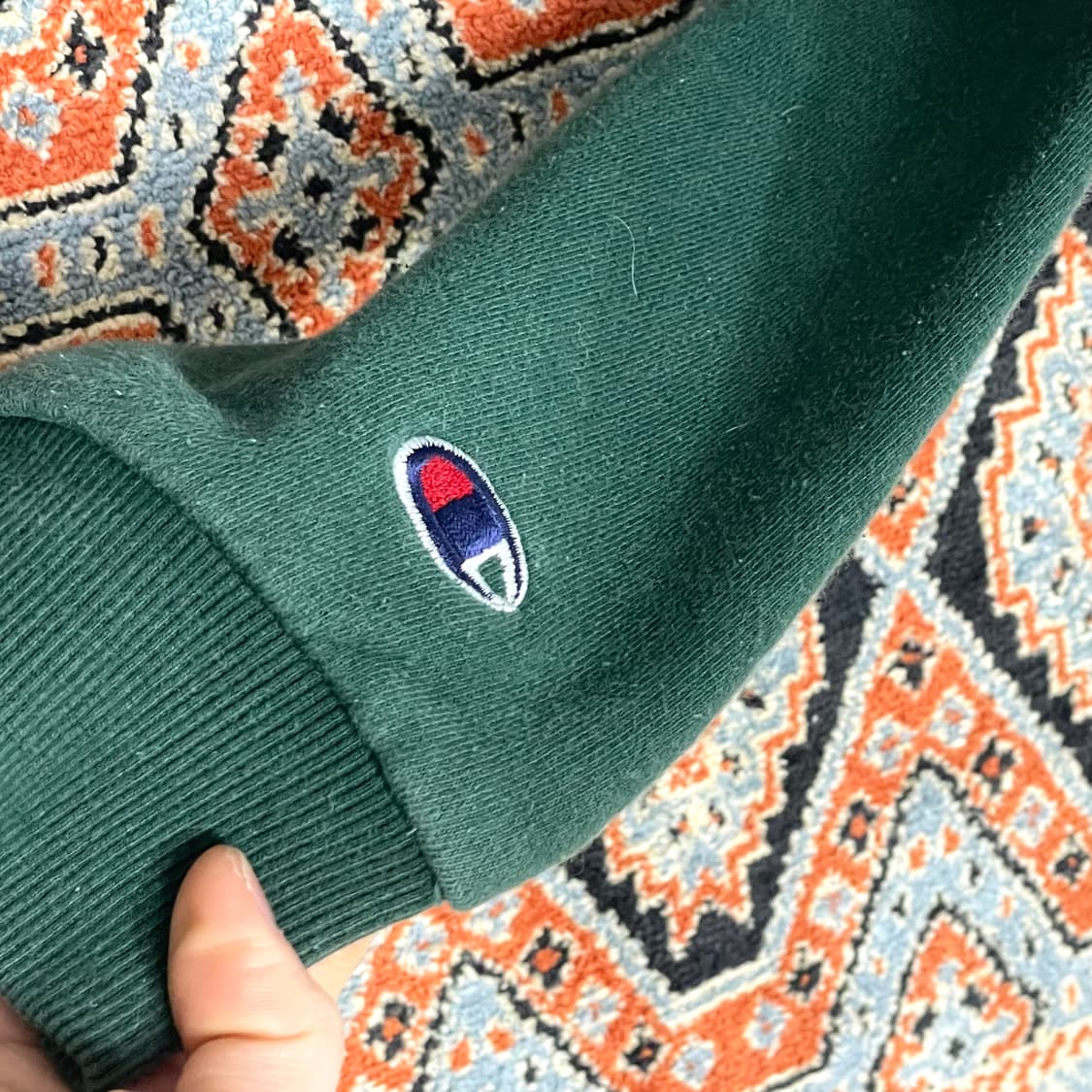 챔피온 딥그린 맨투맨 티셔츠 여성L 상품이미지4