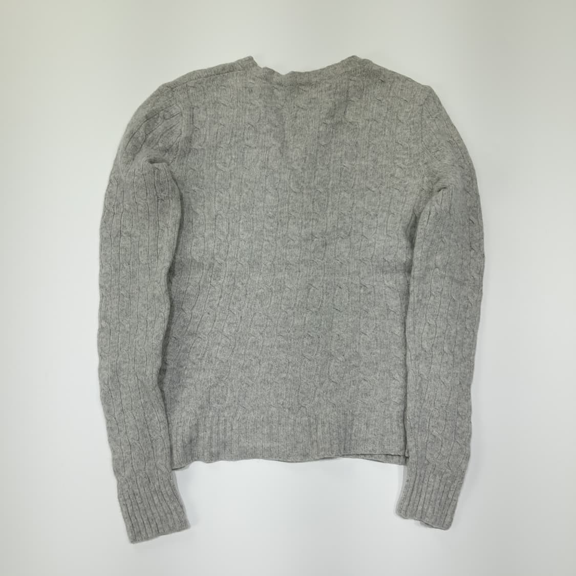 CL262 M 폴로 00s 울 브이넥케이블 멜란지그레이 니트 스웨터 상품이미지7