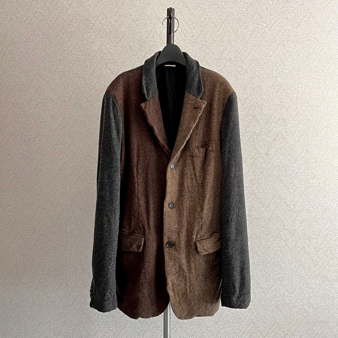 꼼데가르송 옴므 듀 바이컬러 축융 울 자켓 상품이미지1