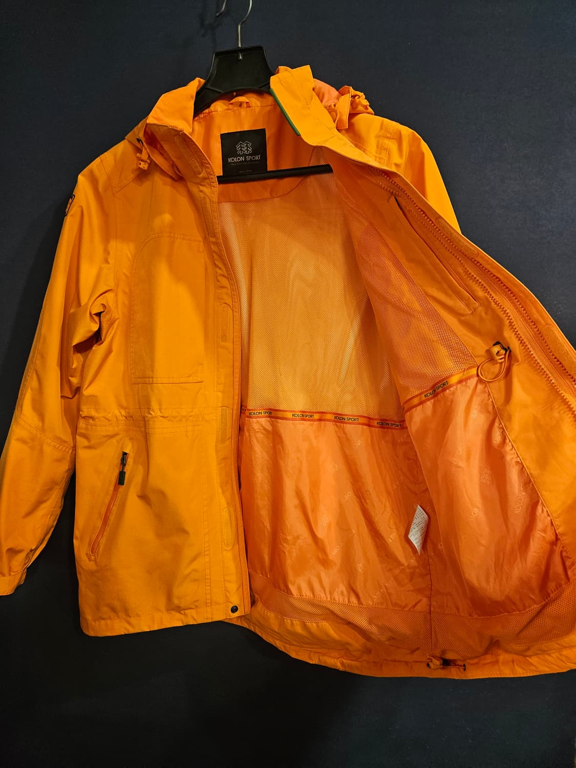 코오롱스포츠 고어텍스 오렌지 남성 100 등산복 바람막이 자켓  상품이미지8