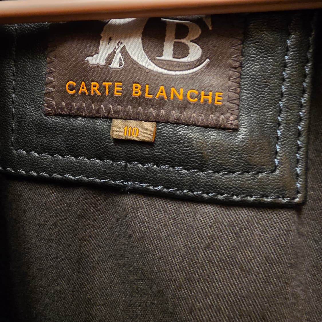 까르뜨블랑슈 브랜드 가죽자켓 110  상품이미지5